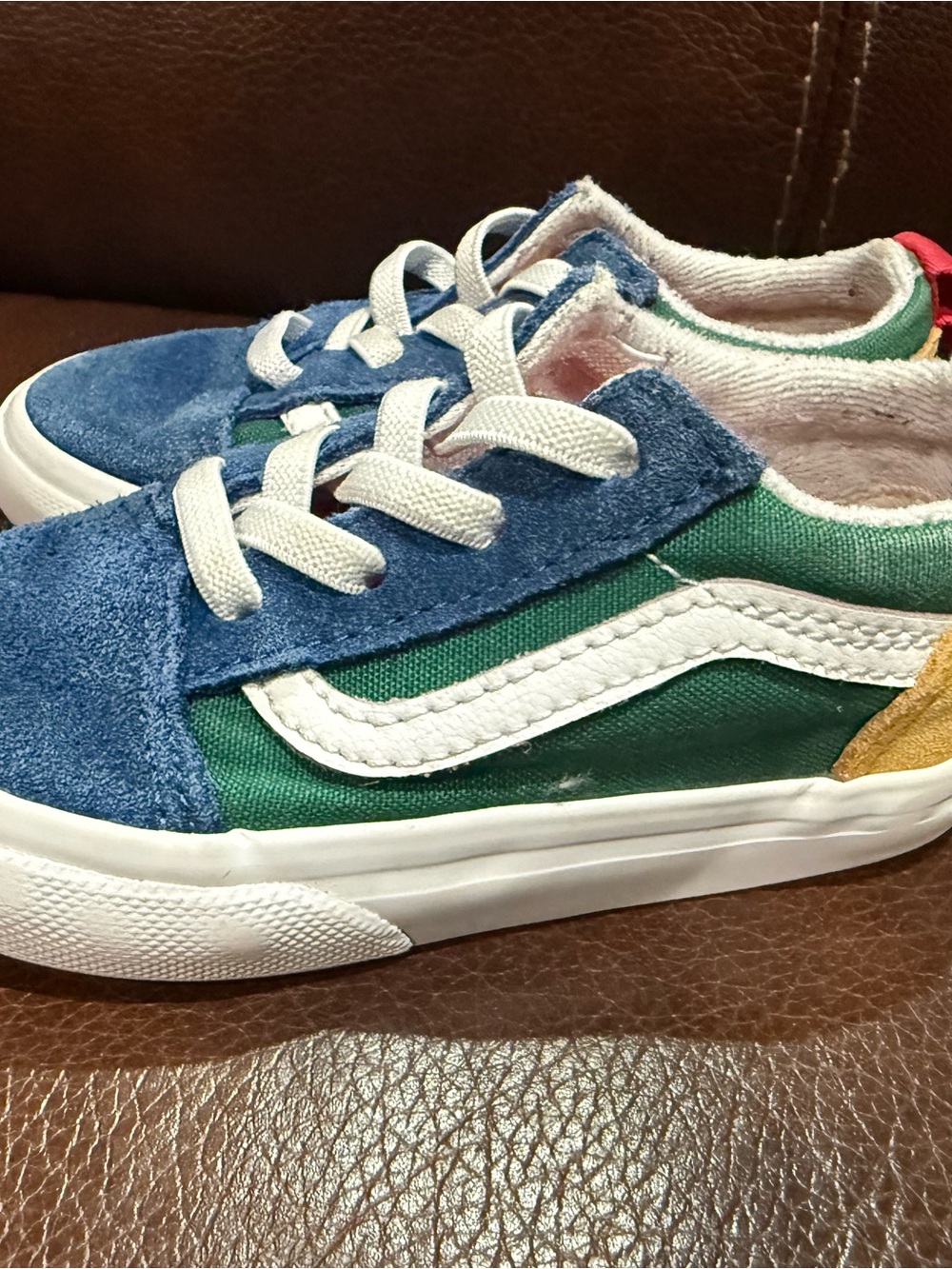 Vans Kids Multicolor Low-Top Canvas Sneakers with Suede Accents size 6.5